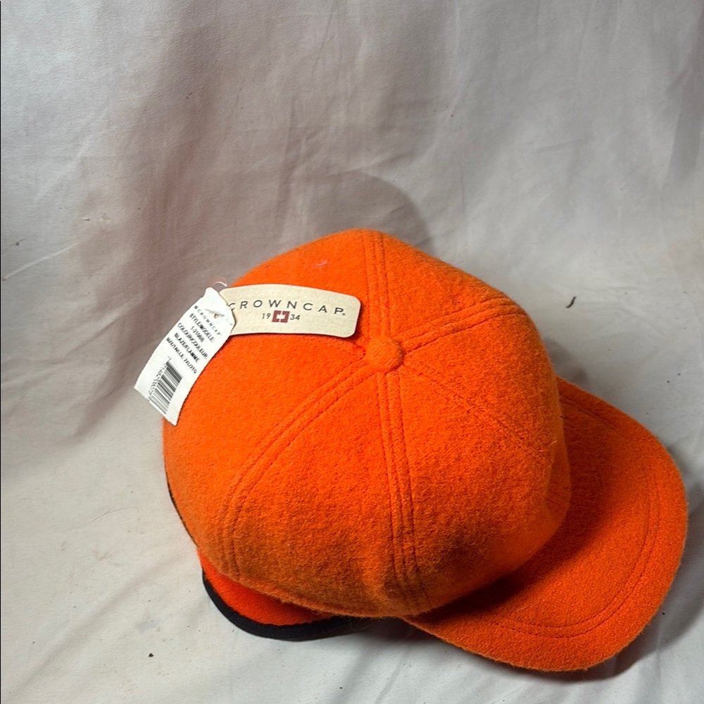 Crown Cap Orange Hunting Hat With Ear Cover